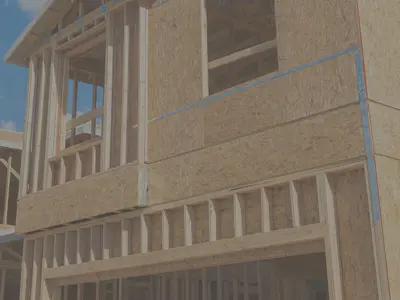 frame of a house being built